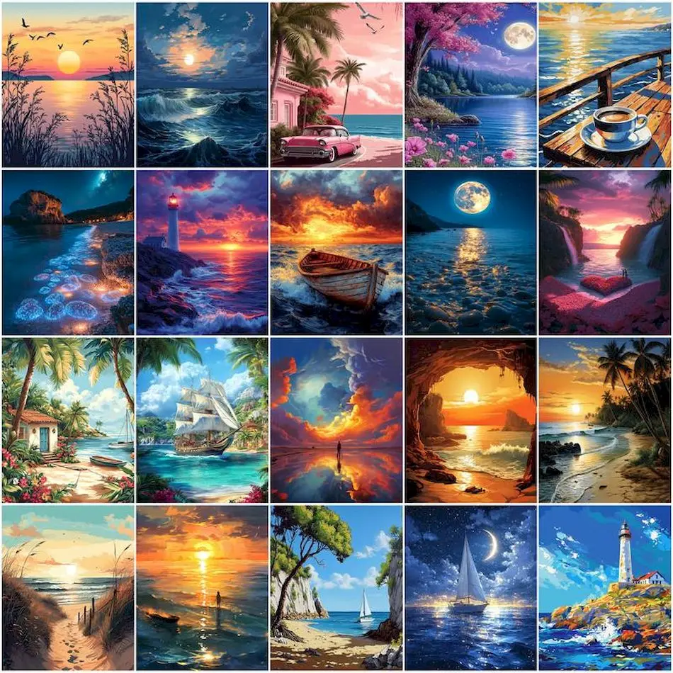 Photography Design - GATYZTORY Painting Paints By Numbers seascape