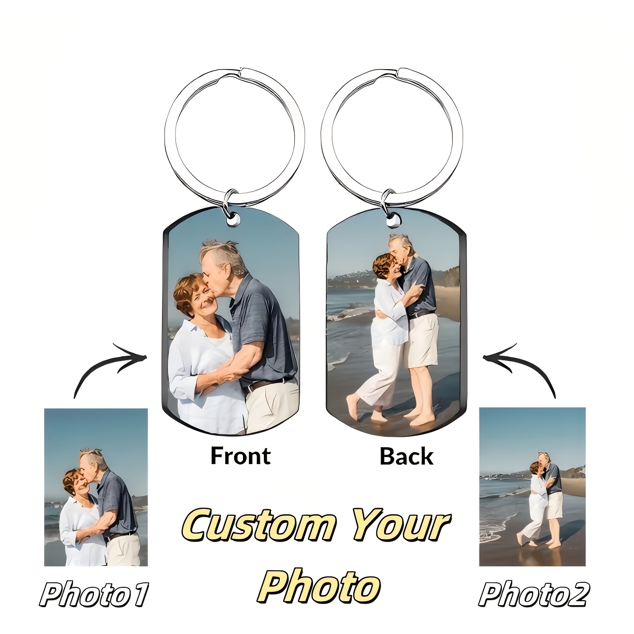 Photographic Memory - Custom Double Sided Photo Keychain Personalized