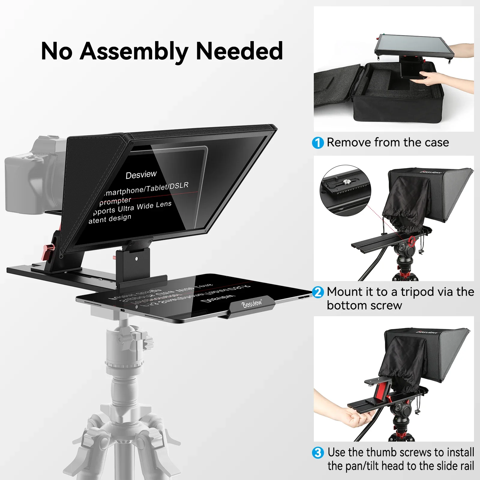 Desview P13 Portable Telepromp - Photography Prompt ulasan dan harga