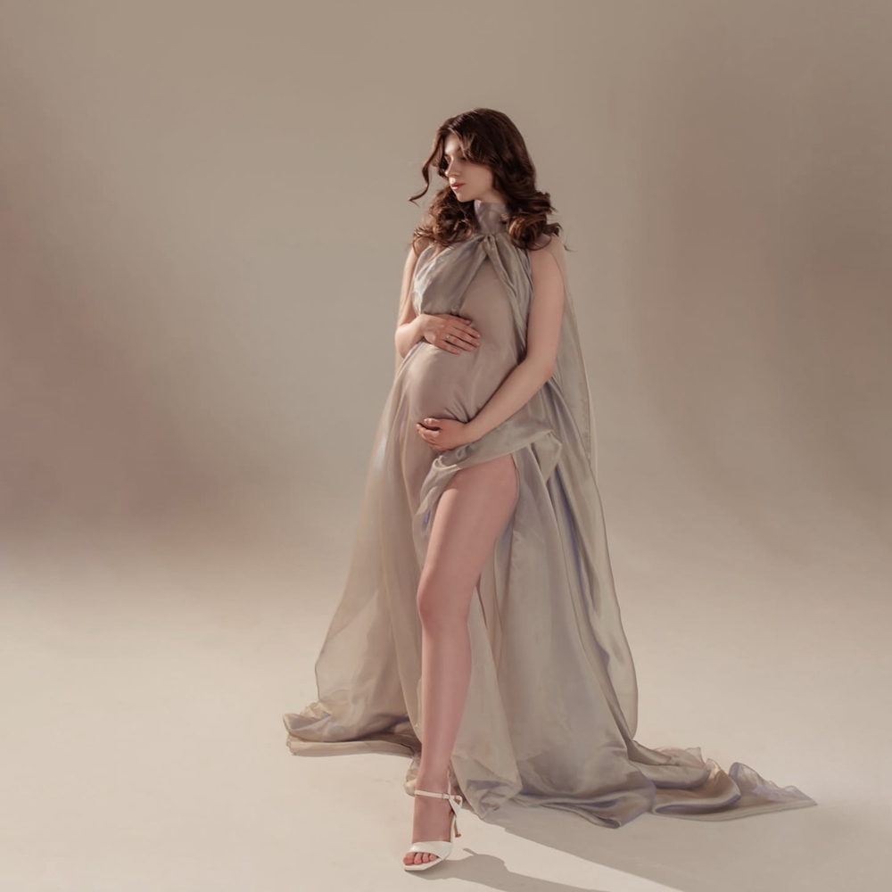 Elegant High Neck Maternity Ph - Photography Club ulasan dan harga